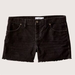 Carve Oahu micro corduroy shorts with raw hem 4” inseam. Black size 0